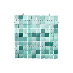 Flitter háttérpanel négyzet alakú halvány türkiz 30x30 cm