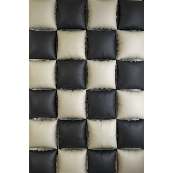 Fólia lufi függöny kétoldalas négyzet, fekete-bézs, 35x35 cm S/4