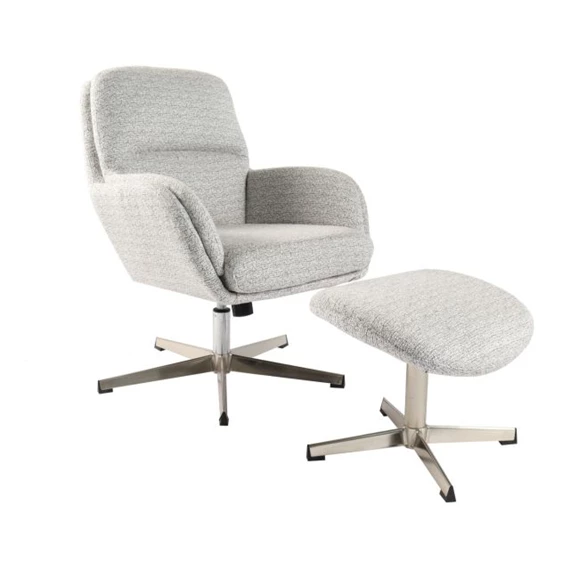 Forgószék szett lábtartóval 72x78x83 cm S/2