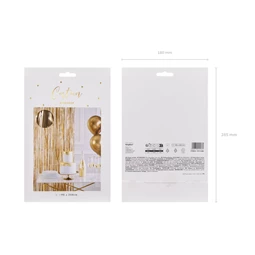 Függöny party arany 90x250 cm