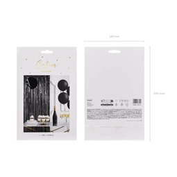 Függöny party fekete 90x250 cm