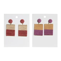 Fülbevaló szett 3x0,5x6 cm 2 féle S/2