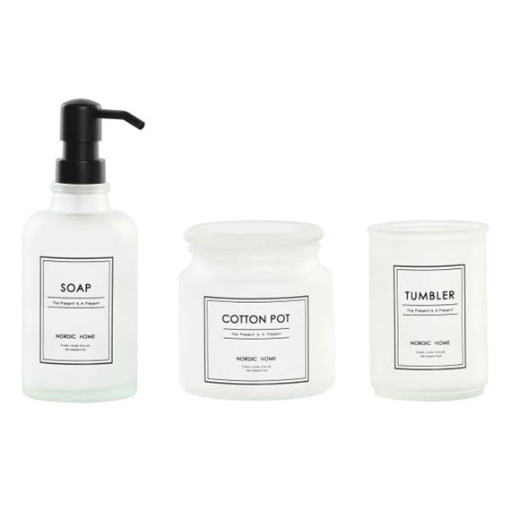 Fürdőszobai szett 7,5x7,5x20 cm S/3