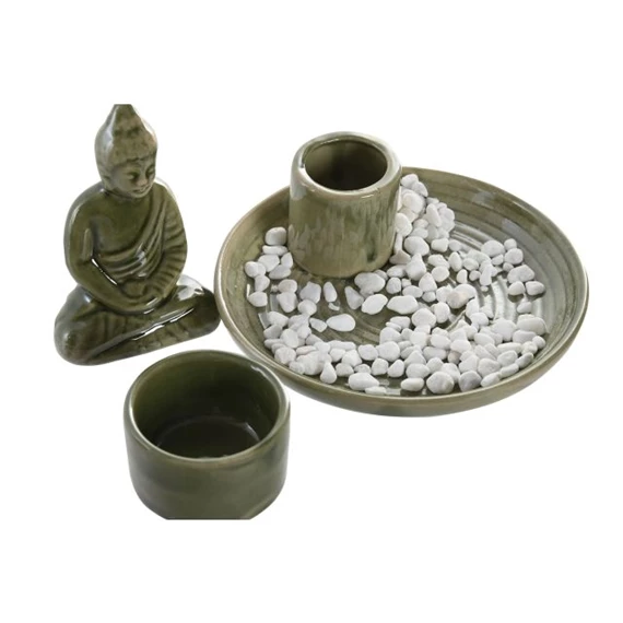 Füstölő tartó Buddha 13x13x10 cm 3 féle