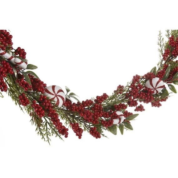 Girland bogyós, 35 LED-es 15x15x180 cm