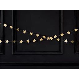 Girland csillag papír 5x3,6m arany