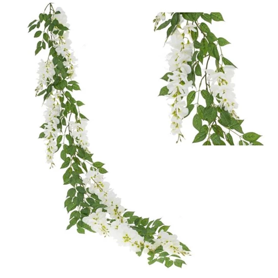 Girland lilaakáccal, levéllel 170 cm