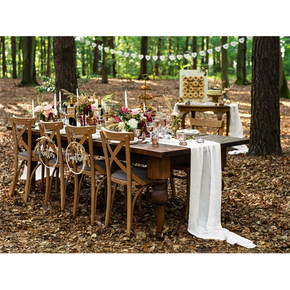 Girland szívek fehér 1,8 m