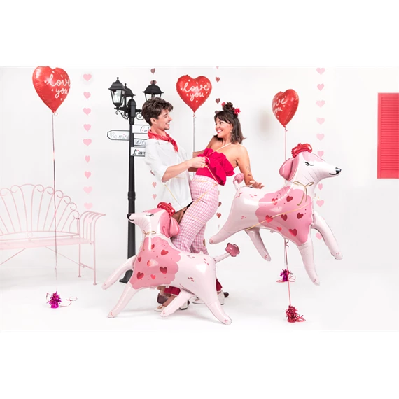 Girland szívek rózsaszín 3,5 m