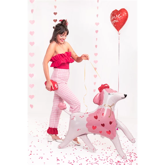 Girland szívek rózsaszín 3,5 m