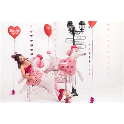 Girland szívek rózsaszín 3,5 m