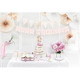 Girland zászló mix 210 cm rózsaszín,fehér