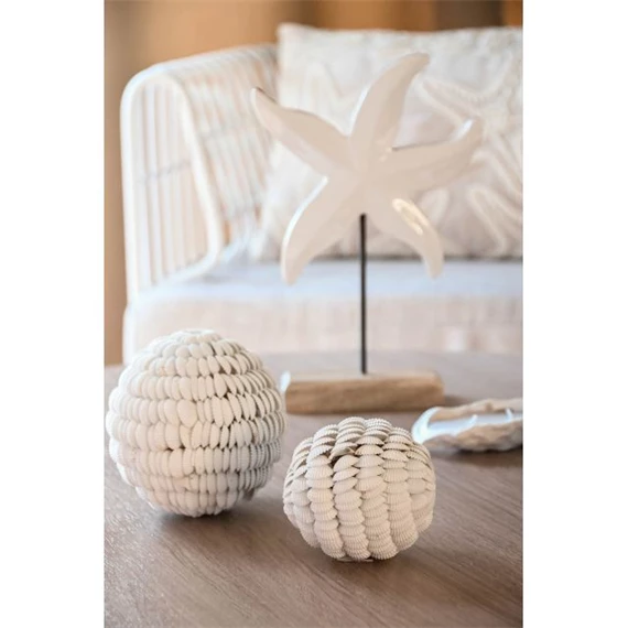 Gömb kagylókkal, akasztós 9x9x9 cm