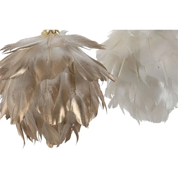 Gömb akasztós, tollal 10x10x19 cm 2 féle