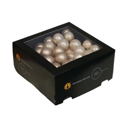Gömb betűzős 3 cm champagne combi S/72