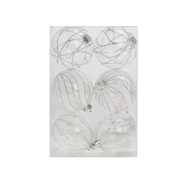 Gömb mintával, glitteres 6 cm S/6