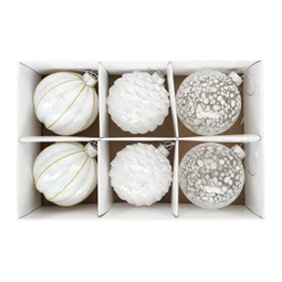 Gömb irizáló, toboz alakú, pöttyös, dombor mintával, akasztós 8 cm S/6