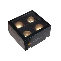 Gömb 10 cm bright gold combi S/4
