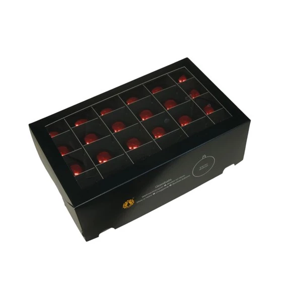 Gömb 4 cm red shiny S/48