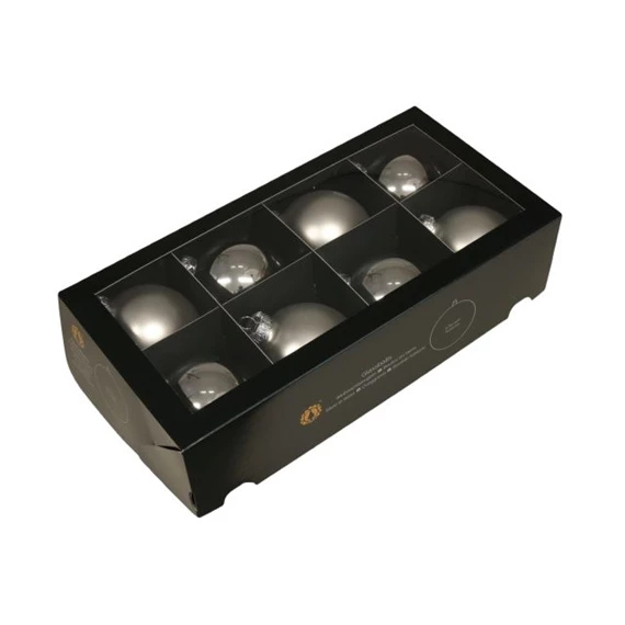 Gömb 8 cm silver combi S/8