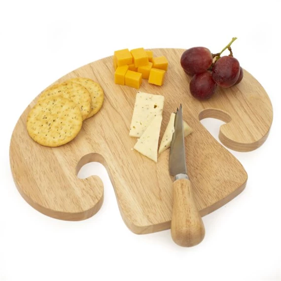 Vágódeszka késsel, gomba formájú 21,6x27,8x1,5 cm