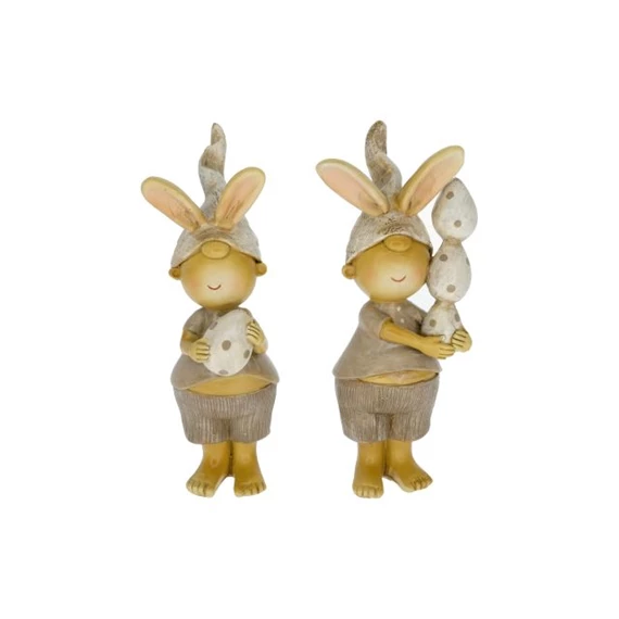 Gyerek nyuszifüllel, tojással álló 5,5x3,5x14 cm 2 féle