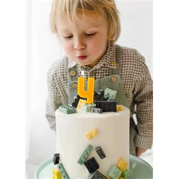 Gyertya 4-es szám születésnapi 6 cm sárga