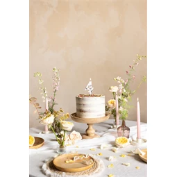 Gyertya 4-es szám születésnapi fehér virágszirommal 8 cm