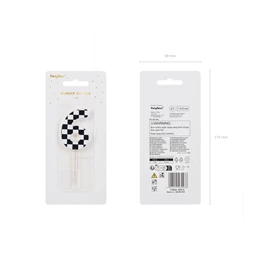 Gyertya 6-os szám születésnapi 5,5 cm mix