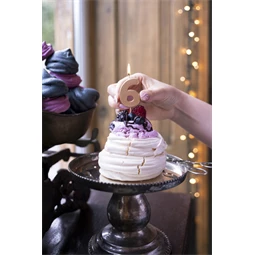 Gyertya 6-os szám születésnapi rózsaarany 4,5 cm