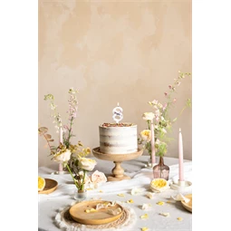 Gyertya 8-as szám fehér virágszirommal 8 cm