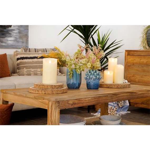 Gyertya LED-es, mozgó 10x10x17,5 cm 3 féle