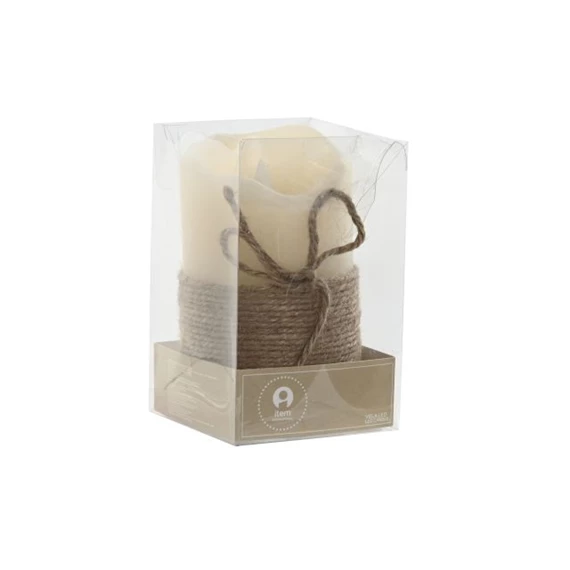 Gyertya LED-es 7,5x7,5x12,5 cm