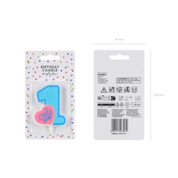 Gyertya csak egy szülinapi égkék 8 cm