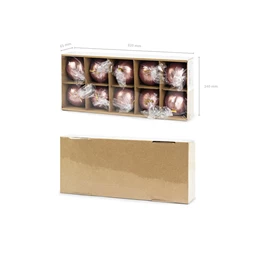 Gyertya gömb fémes rózsaarany 6 cm S/10