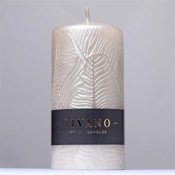 Gyertya henger, nyomott mintával 7x14 cm