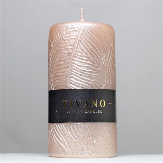 Gyertya henger, nyomott mintával 7x14 cm