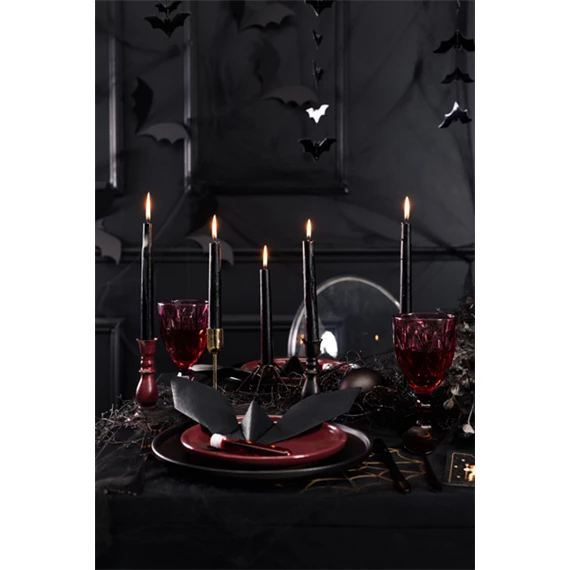 Gyertya kúp alakú matt fekete 24 cm S/10