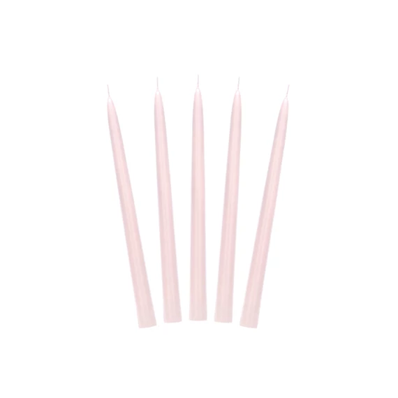 Gyertya kúp alakú matt poros rózsa 24 cm S/10