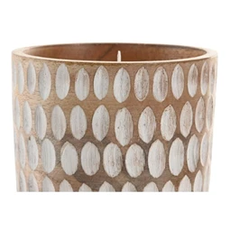 Gyertya mangófa tartóval 12x12x16 cm