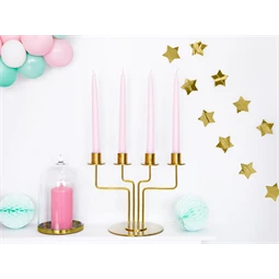 Gyertya matt világos rózsaszín 24 cm S/10