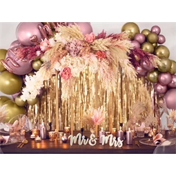 Gyertya oszlop fémes rózsaarany 12x6 cm S/6