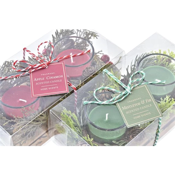 Gyertya szett 5,5x5,5x6 cm 2 féle S/2