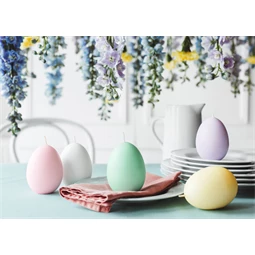 Gyertya tojás alakú világos lila 10 cm