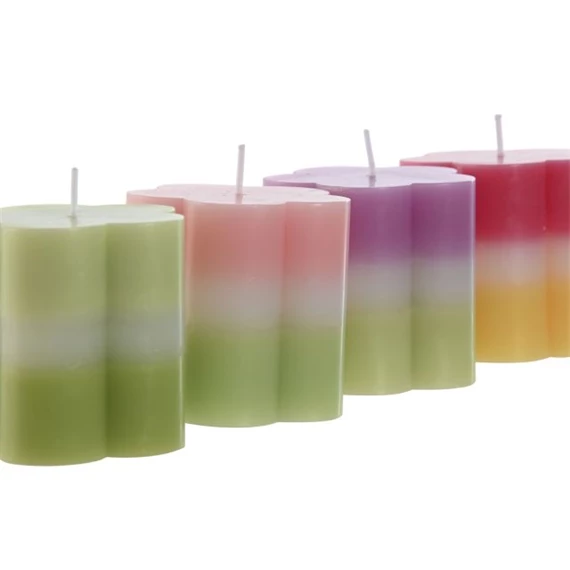 Gyertya virág 7x7x7 cm 4 féle