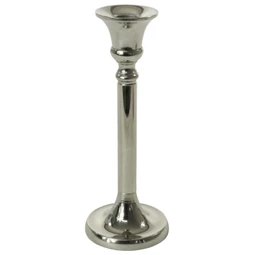 Gyertyatartó alumínium 19 cm ezüst