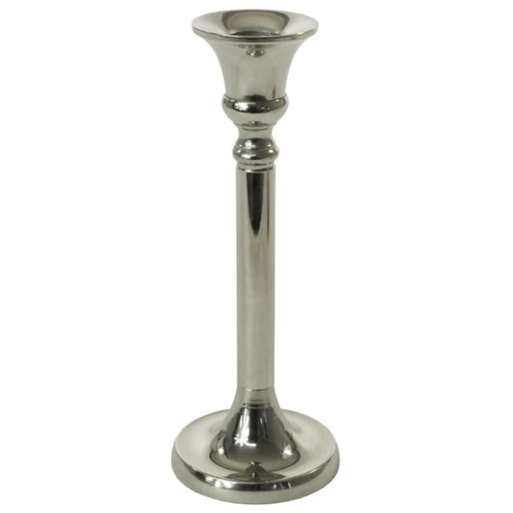 Gyertyatartó alumínium 19 cm ezüst