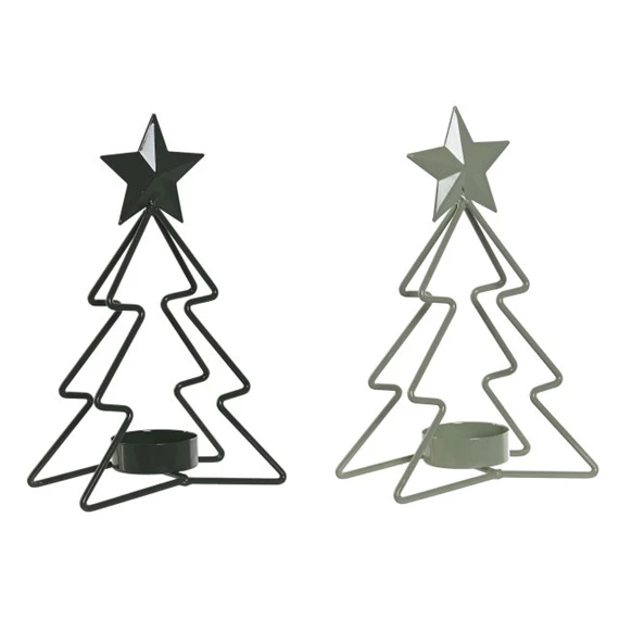 Gyertyatartó fenyő alakú 11x6,5x18 cm 2 féle