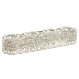 Gyertyatartó gyertyákkal 31x7x5 cm