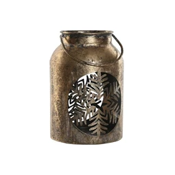 Gyertyatartó hópehely mintával 16x16x23,5 cm